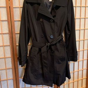 Fog by London Fog Medium Length Double Breasted Trench Coat Sz M